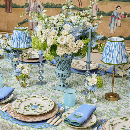 Blue Rose Bud Dinner Plates (Set of 4)