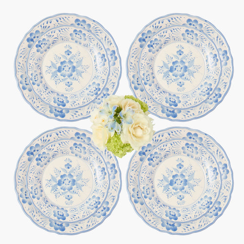 Blue Pandora Starter & Dinner Plates (Set of 8)