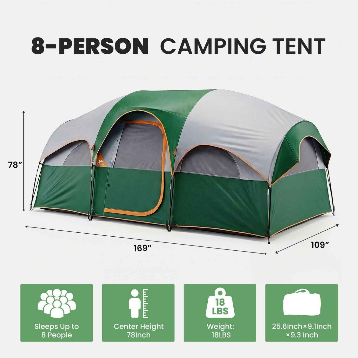 Waterproof Family Dome Camping Tent | 5-Min Setup | Multi-Directional Ventilation
