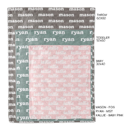 Personalized Color Blanket | Baby Pink