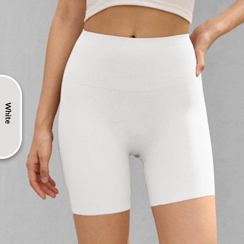 Women's High-Waist Seamless Ice Silk Safety Shorts – 4 Colors