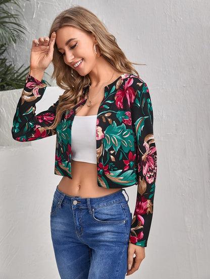 Allover Floral Cardigan Jacket