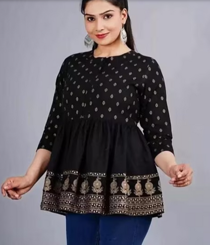 Black rayon top