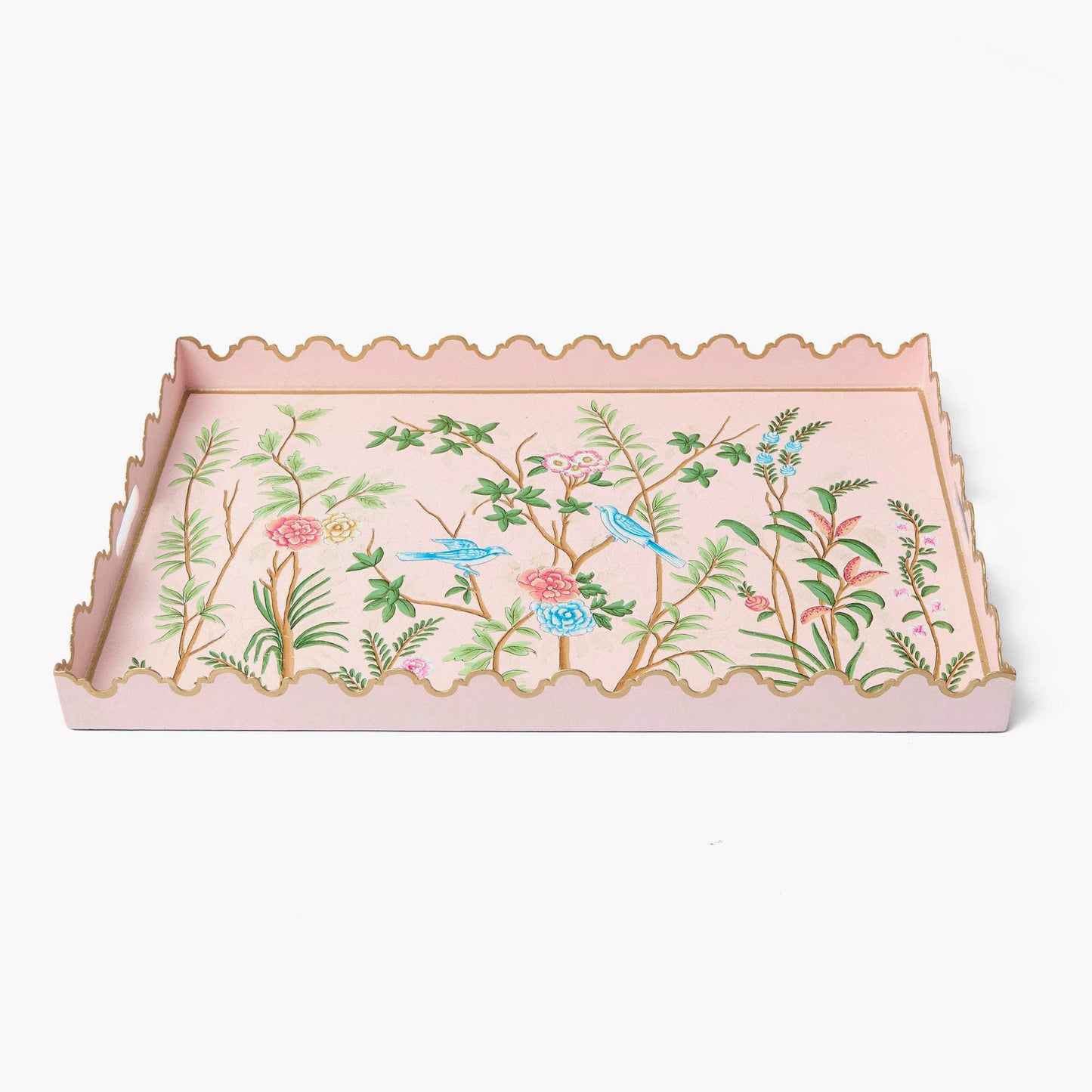Pink Chinoiserie Tole Tray