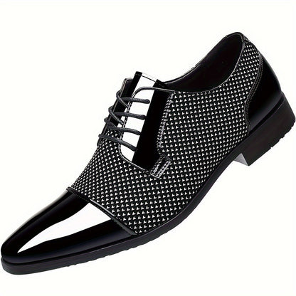 Men'S Dress Shoes Classic Lace-up Formal Oxfords Modern Tuxedo Business Casual Scale Pattern Comfort Formal Shoes For Men