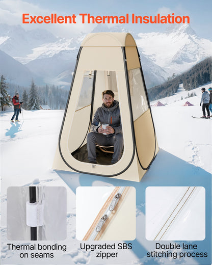 Clear Bubble Pod Tent | 47x47" Pop-Up Igloo Shelter for Camping, Fishing & Events
