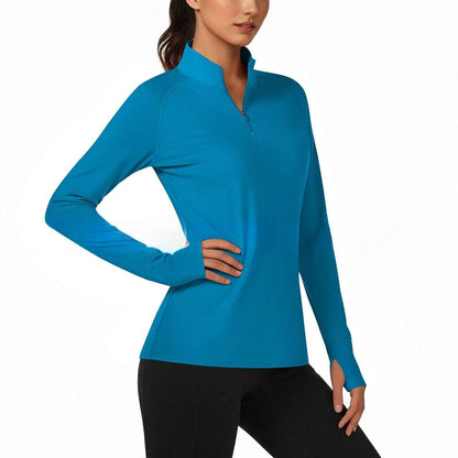 Women's Slim-Fit Ice Silk Zip Jacket – Lightweight Cool-Touch Active Jacket