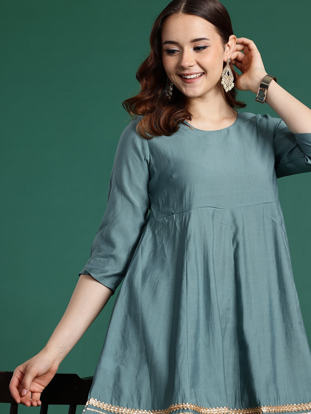 A-Line Kurti with Dhoti Pants