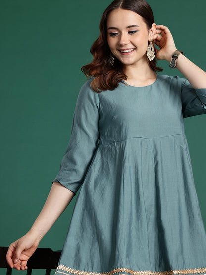 A-Line Kurti with Dhoti Pants