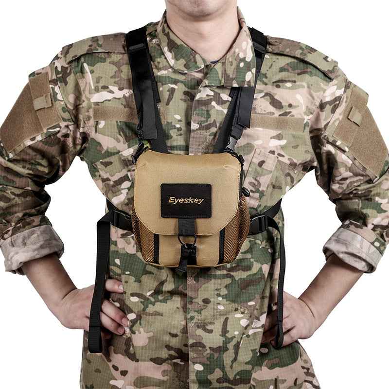 Binoculars & Telescope Shoulder Carry Bag – Protective Backpack Case in Khaki