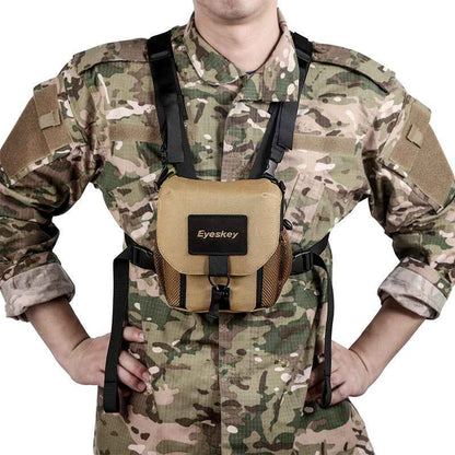 Binoculars & Telescope Shoulder Carry Bag – Protective Backpack Case in Khaki