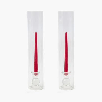 Large Claudia Glass Hurricane Candle Holder (Pair)