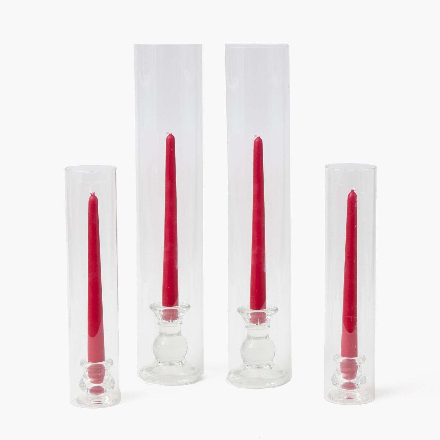Large Claudia Glass Hurricane Candle Holder (Pair)