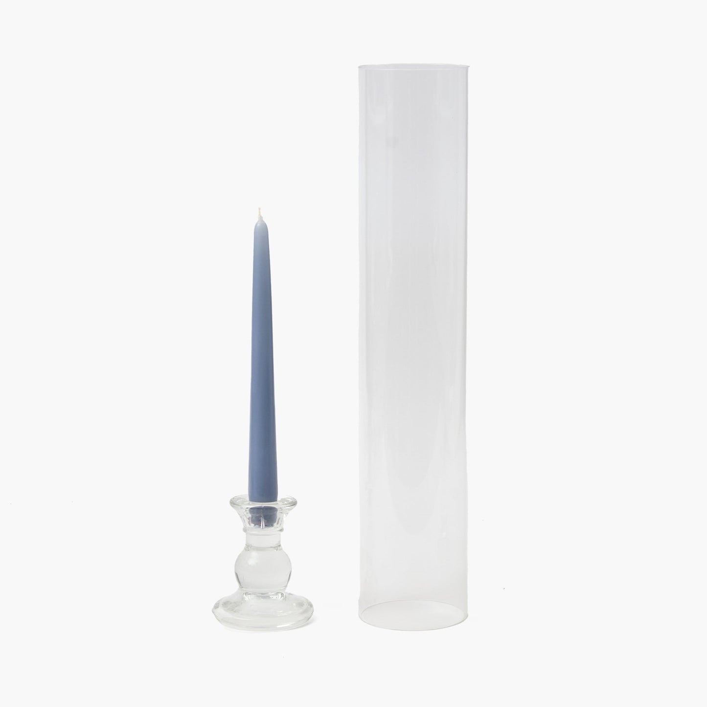 Large Claudia Glass Hurricane Candle Holder (Pair)