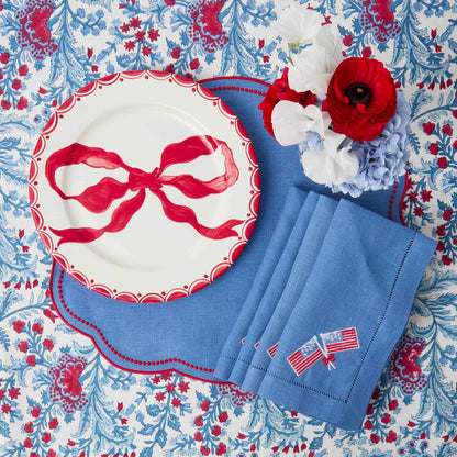 Blue & Red Eloise Placemats (Set of 4)