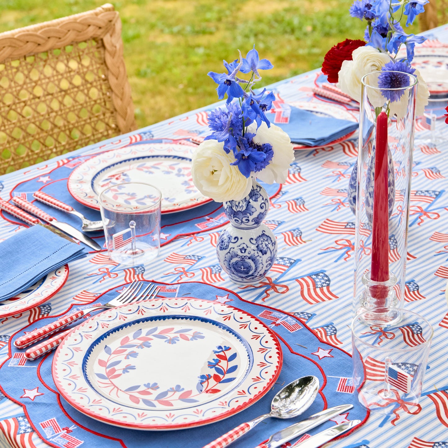 USA Flag Glasses (Set of 4)