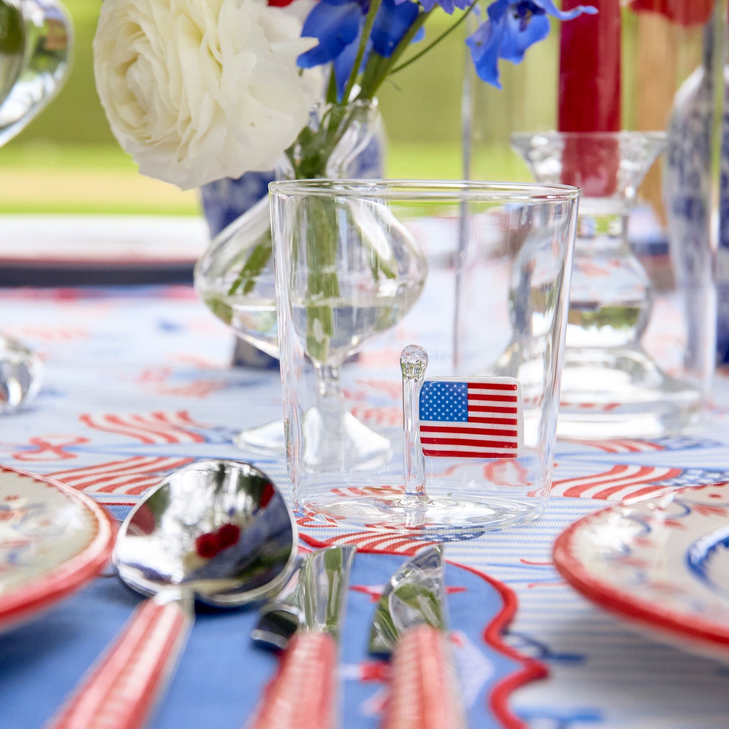 USA Flag Glasses (Set of 4)