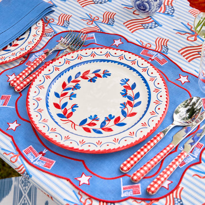 Blue & Red Josephine Dinner Plate (Set of 4)