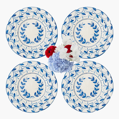 Elizabeth Blue Garland Dinner & Starter Plates (Set of 8)