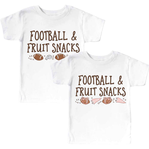 Football & Fruit Snacks Kids Graphic Tee | White