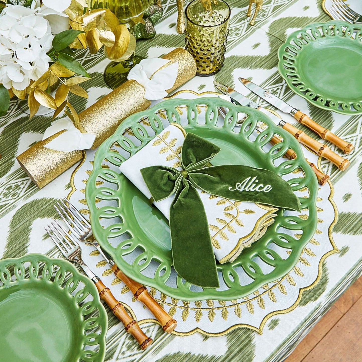 Forest Green Personalisable Bow