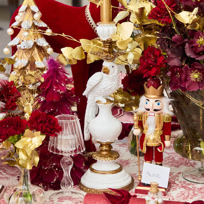 White Parrot Candle Holders (Pair)