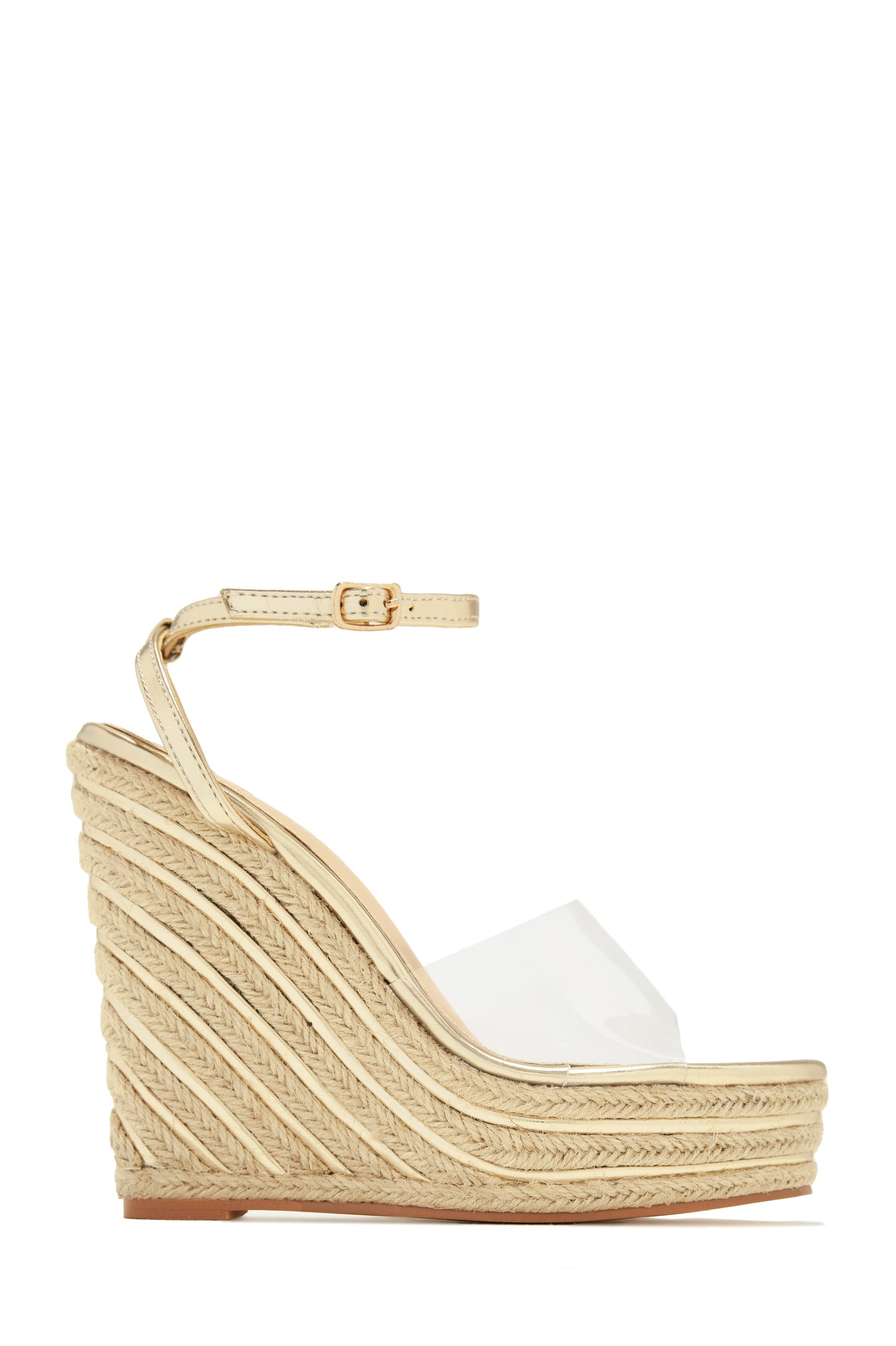 Summer Uniform Platform Espadrille Wedges - Black