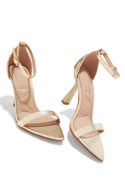 Tania Single Sole Heels - Gold