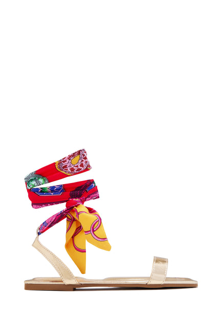 Tropicana Lace Up Sandals - Gold