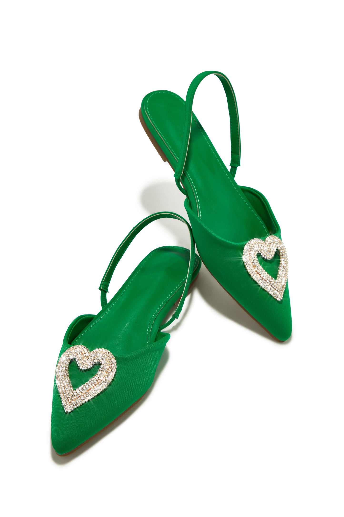 All Love Embellished Sling Back Flat - Pink