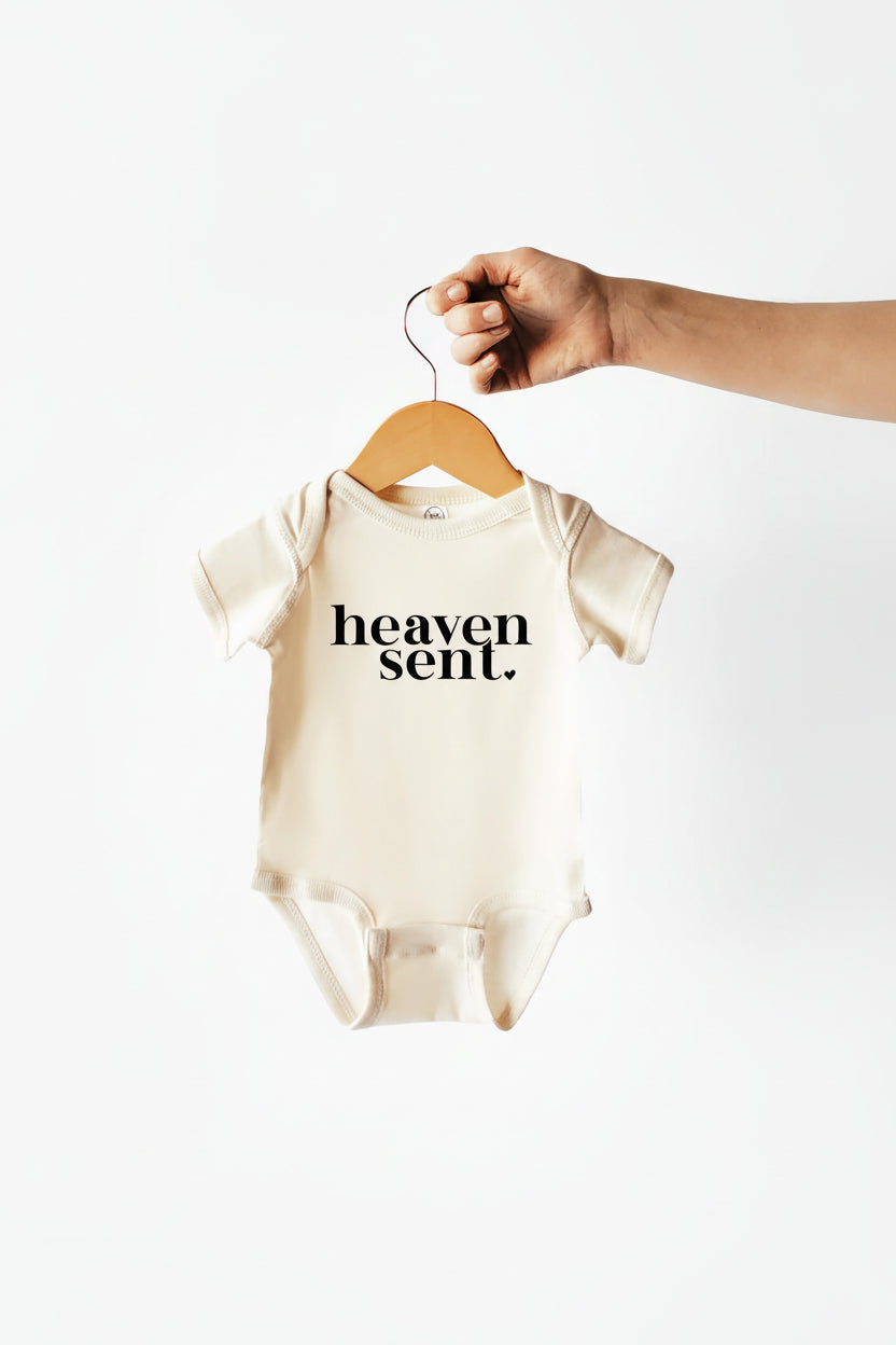 Heaven Sent Graphic Bodysuit | Natural