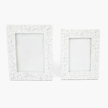 White Hydrangea Photo Frames (Set of 2)