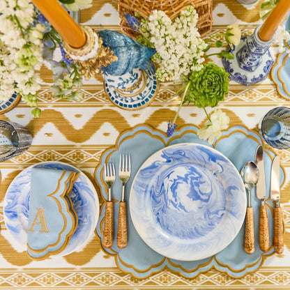 Julia Blue Marbled Dinner Plate