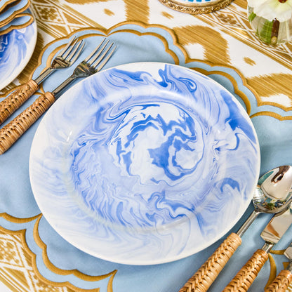 Julia Blue Marbled Dinner Plate