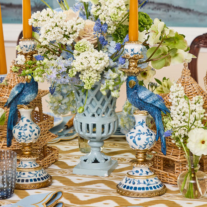 Small Adelaide Soft Blue Lattice Urn Vase