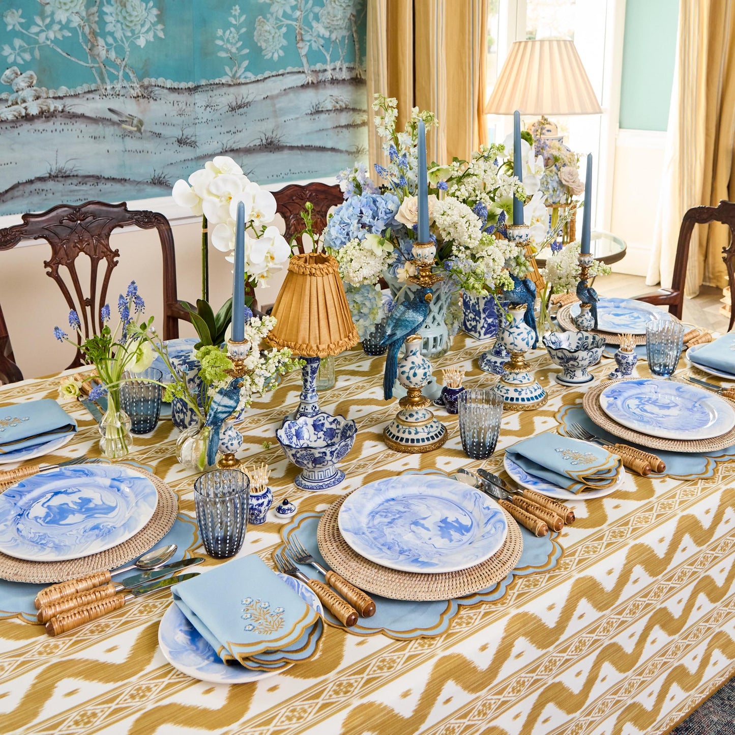 Julia Blue Marbled Dinner Plate