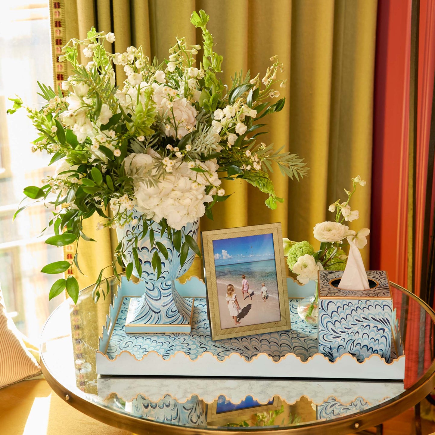 Blue Marble Tissue Box