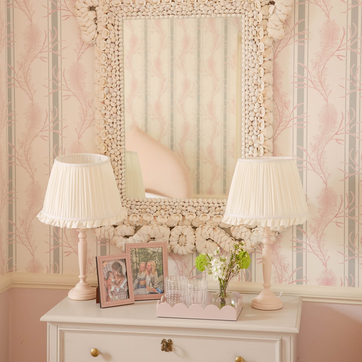Cream Ruffle Lampshade (30cm)
