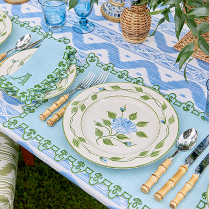 Blue Rose Bud Dinner Plate