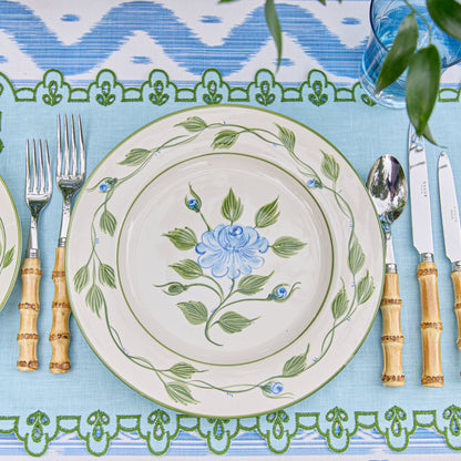 Blue Rose Bud Dinner Plate