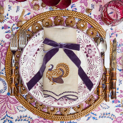 Purple Velvet Bows (Set of 4) - 20cm