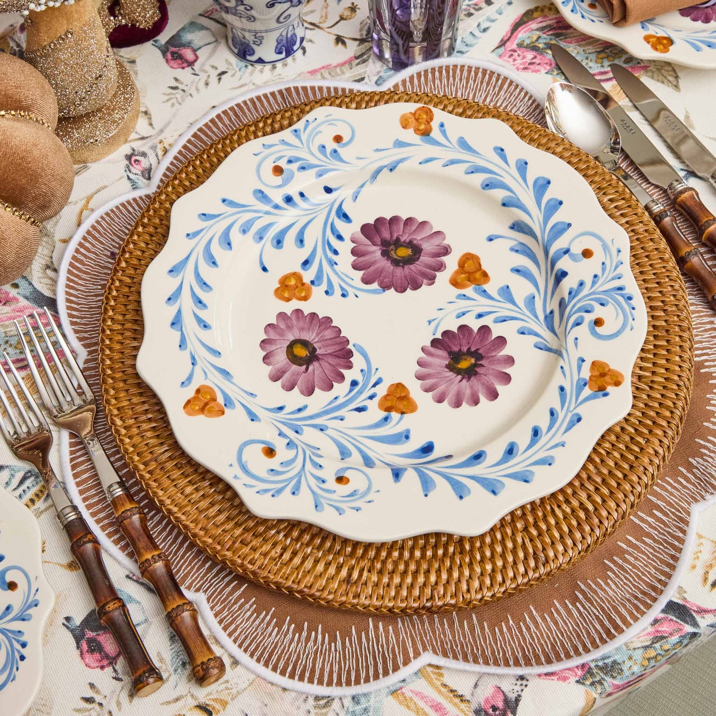 Damson Flowers Dinner Plate