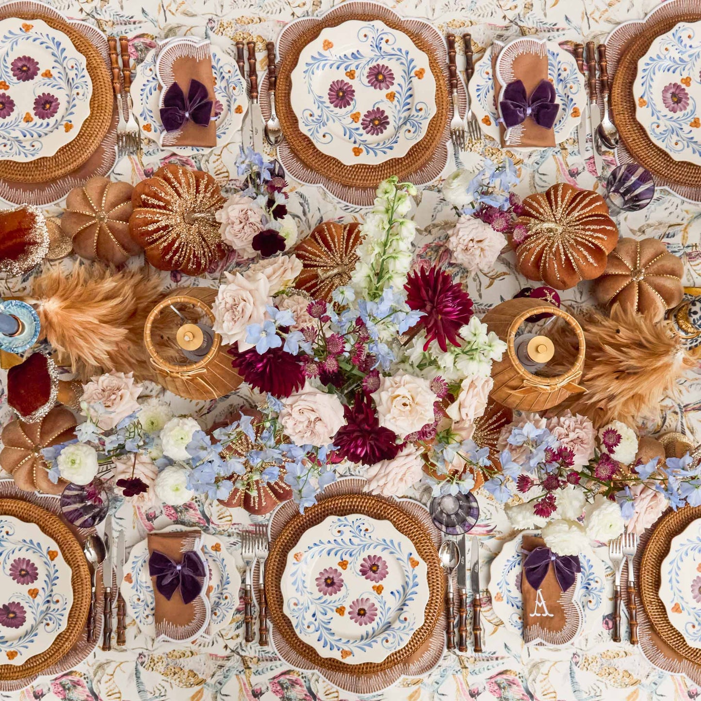 Fall Shaded Pheasant Tablecloth