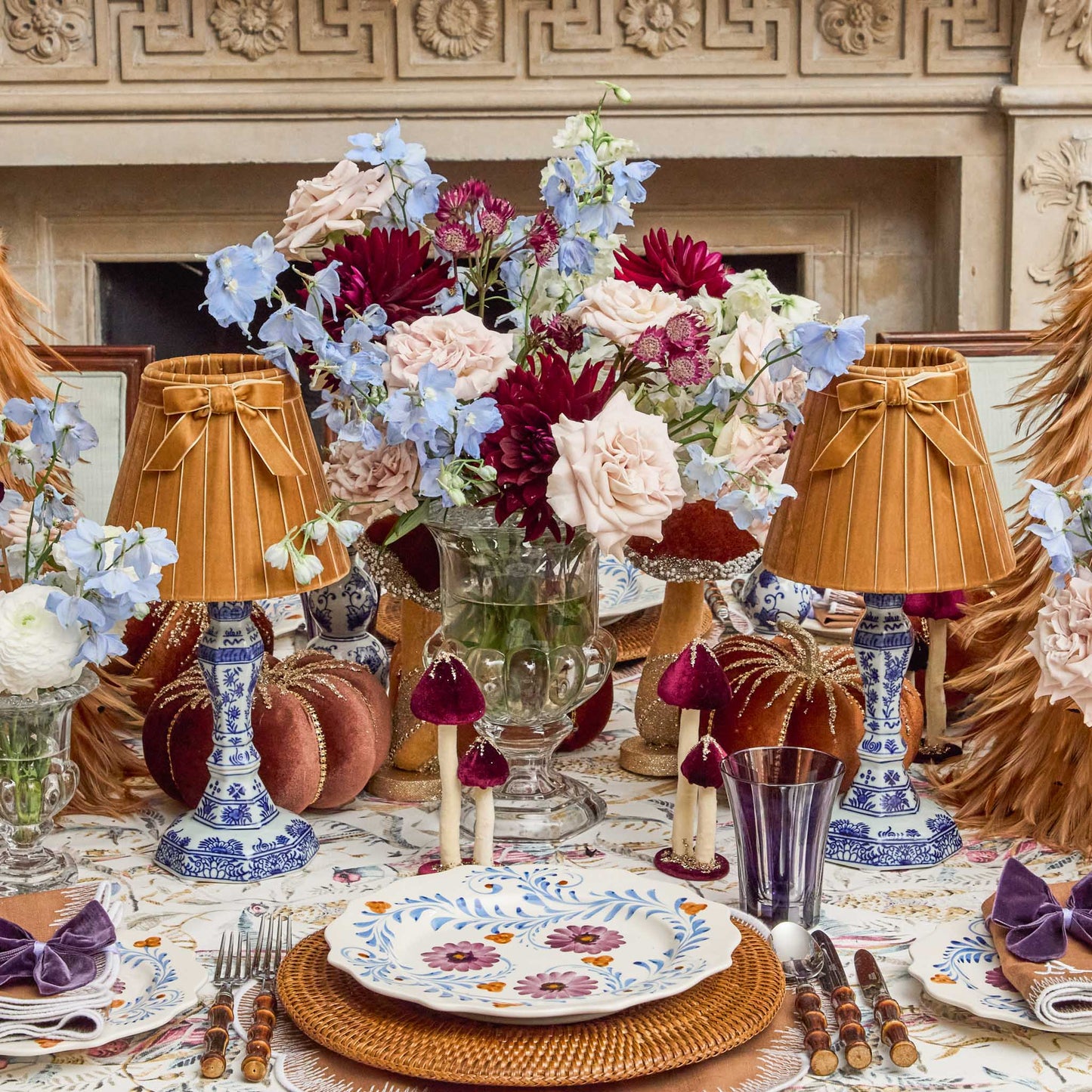Damson Flowers Dinner Plate