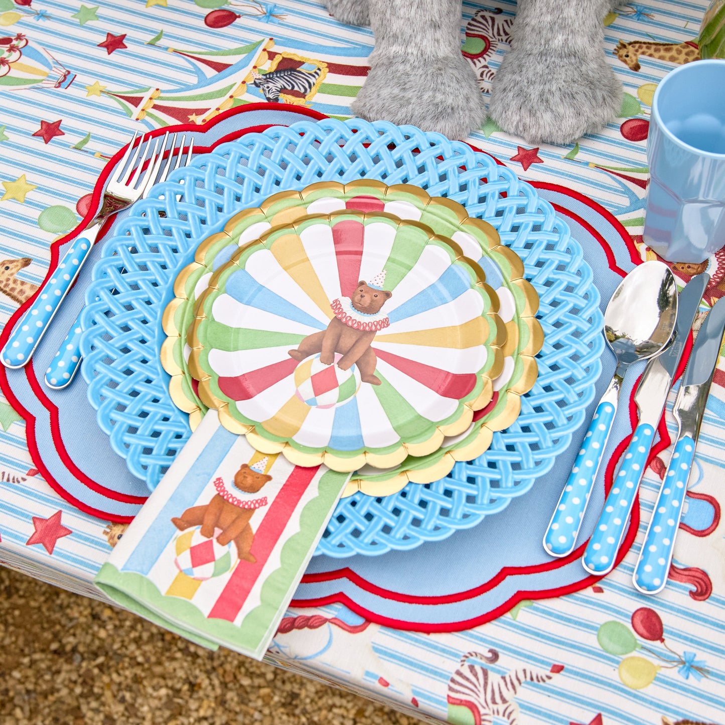 Circus Party Paper Plate & Napkin Set