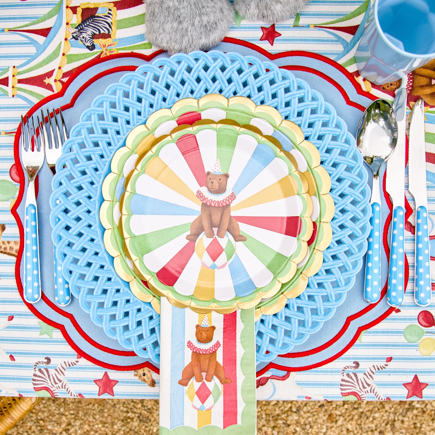 Circus Party Paper Plate & Napkin Set