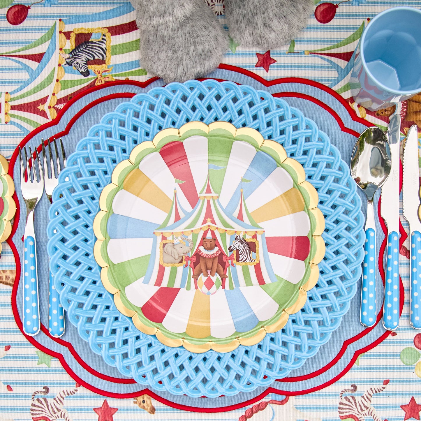 Circus Party Paper Plate & Napkin Set
