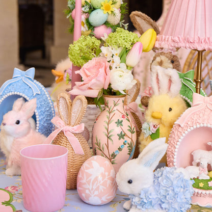Yellow & Blue Floral Bunnies (Set of 4)