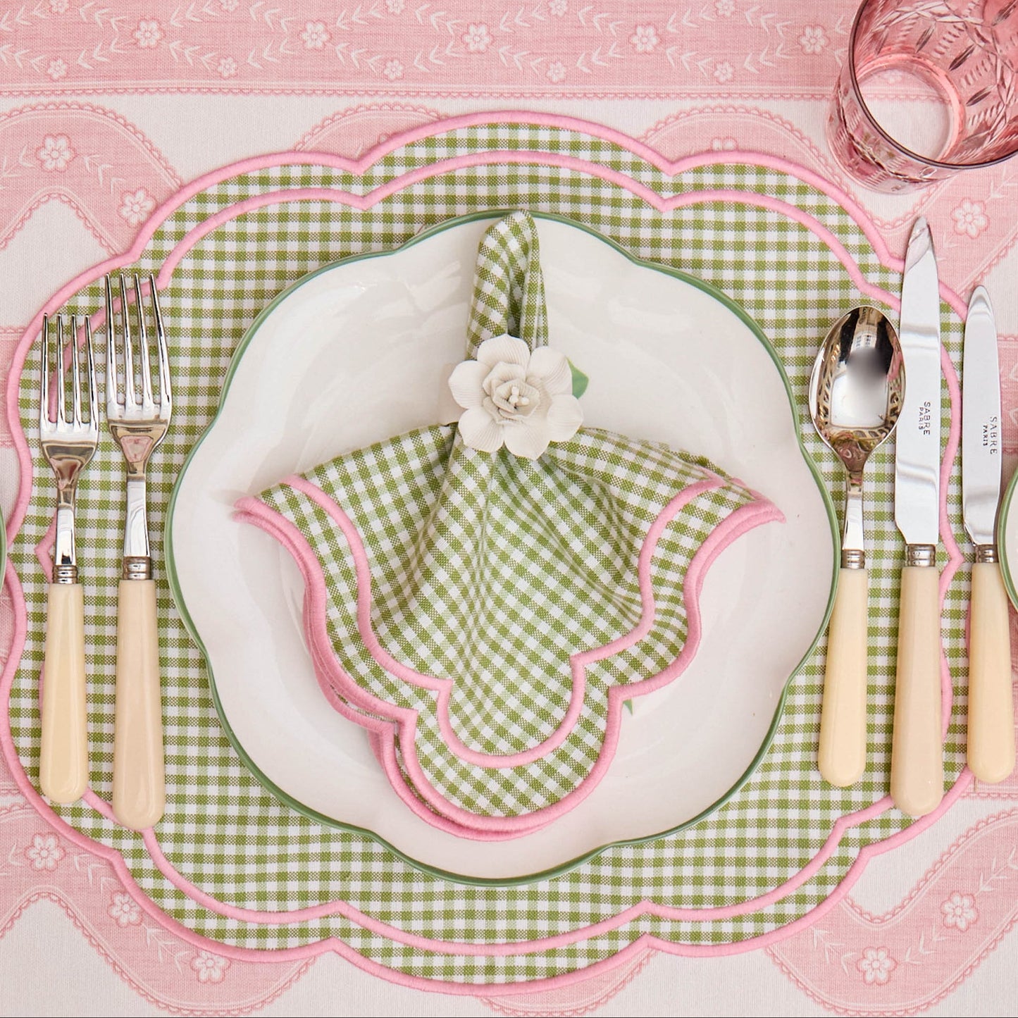 Green & Pink Eloise Gingham Napkins (Set of 4)