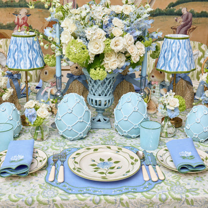 Blue Rose Bud Dinner Plate